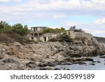 The remains of Battery Erasmus Keyes in Cape Elizabeth, ME.