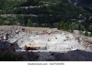 Remains Of A Demolished Building Where Heavy Water Was Produced.Vemork Hydroelectric Power Station At Rjukan.Norwegian Heavy Water Heavy Water Sabotage History. June 22,2018.Rjukan,Norway