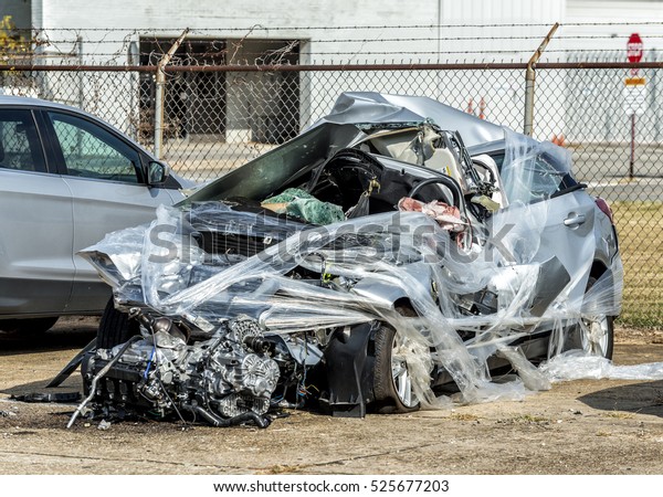 Remains of Fatal Auto\
Accident