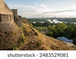 Remains of Historic Belgrade Fortress in Kalemegdan park in Belgrade, capital of Serbia