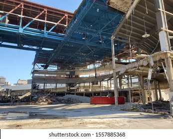 The Remains Of Joe Louis Arena After Destruction Started