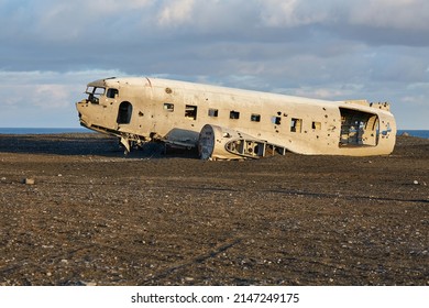 Remains of an old, crash-landed aircraft