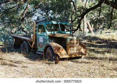 The Remains Of An Old Farm Truck In Outback New South Wales