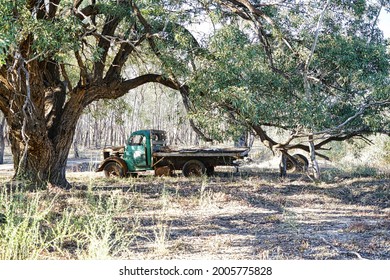 The Remains Of An Old Farm Truck In Outback New South Wales