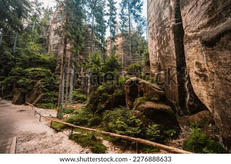 Similar – Image, Stock Photo In the Adersbach-Weckelsdorf Rock Town