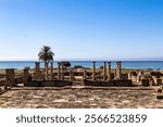 Remains of the Roman basilica in Baelo Claudia from the 1st century AD. Cadiz, Andalusia, Spain.