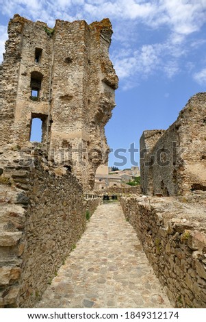 Remains of the ruined castle of Saissac
