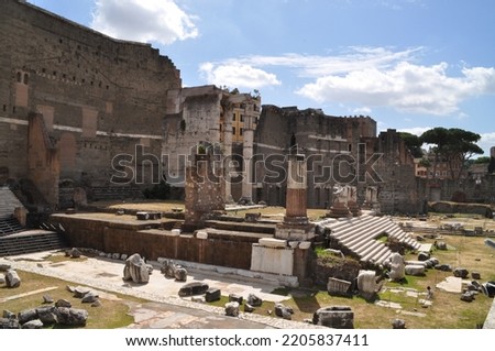 The remains of Trajan's Forum in Rome, Italy.