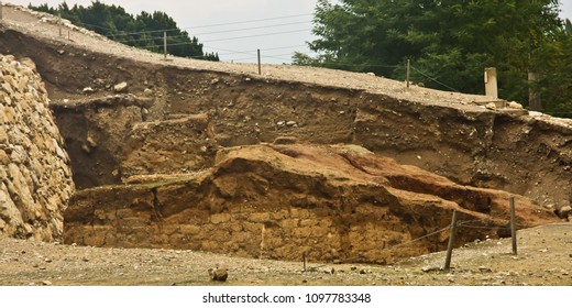 Remains Of The Walls Of Ancient Jericho, Archaeological Excavations