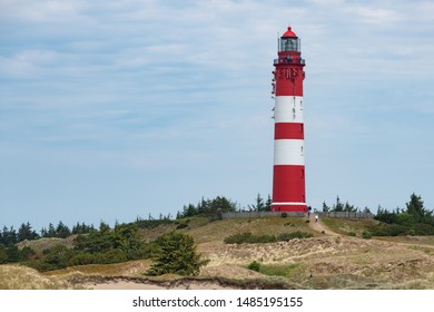 Remarcable light house of Amrum (Oomram) in Northern Germany at Northern See