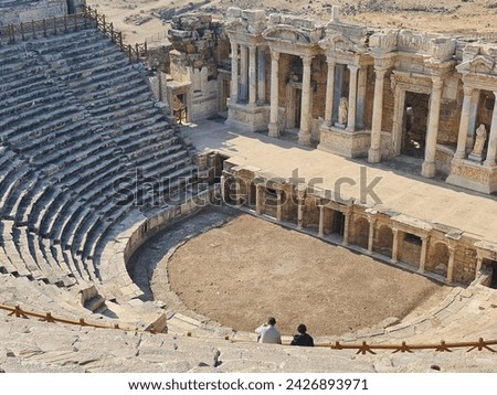 Remarkable view of ancient hierapolis theater 