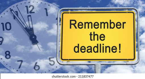 Remember the deadline !