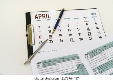 Remember An Important Date In April When Filing A Tax Return. The Concept Of An Important Date