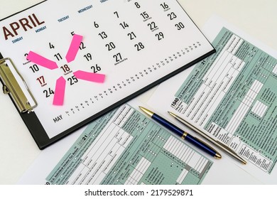 Remember An Important Date In April When Filing A Tax Return. The Concept Of An Important Date