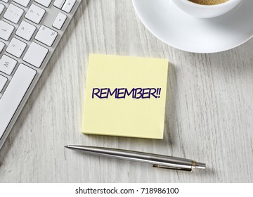 Remember message on adhesive note