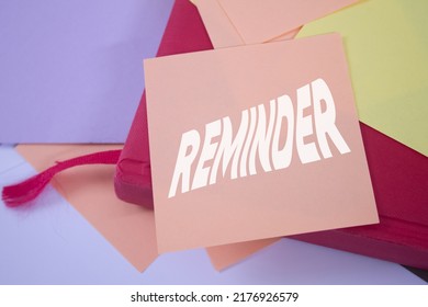 Reminder. Text On Adhesive Note Paper. Event, Celebration Reminder Message.