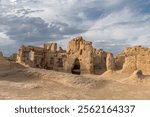 Remnants of the houses in Jiaohe Ancient city, Silk road, China, background image