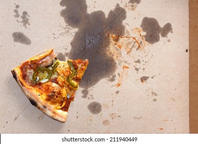 Remnants Of Pizza In A Box