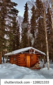 Royalty Free Winter Cabin In The Woods Stock Images Photos