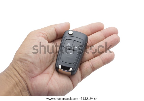 Remote car\
Black Clipping Path on white\
background