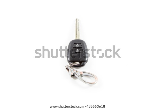 Remote car key\
isolated on white\
background