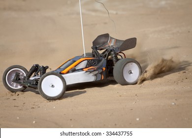 Remote Control Car Running On Sand