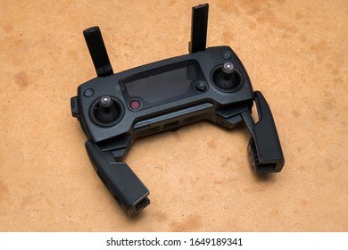 Remote control of the copter. Black plastic case.