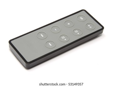 A Remote Control For A Docking Station Speaker.