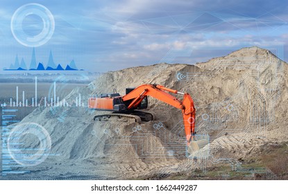 remote control of the excavator with the help of a given program and computer simulation, construction and analysis of data by artificial intelligence and cloud computing