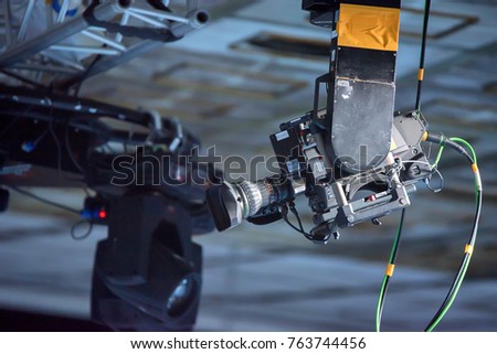 Remote controlled camera in studio