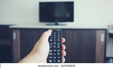 Remote Controls Turn The TV On Or Off
