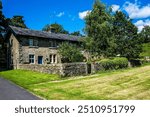 Remote houses in the Lancashire countryside near Dunsop Bridge.