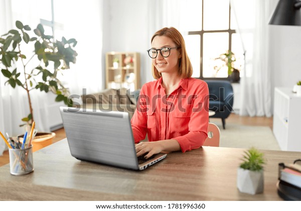 Remote Job Technology People Concept Happy Stock Photo