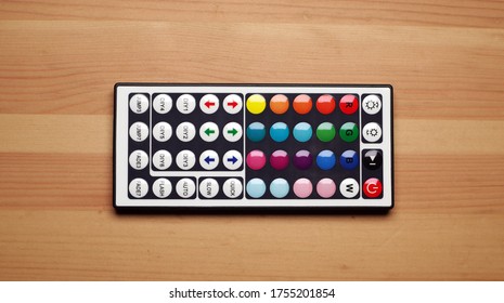 Remote led light controller. Red green blue color and dimmer buttons