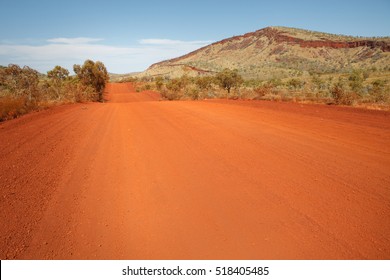 Remote Road In Australian Desert, West Australia