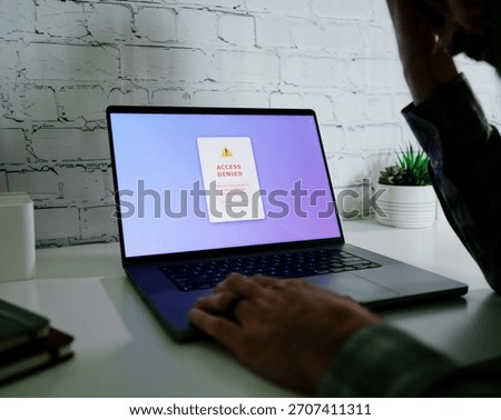 Remote Tech Worker Notified of Lay Off Via Computer Login Screen - Must Return All Equipment To Human Resources - Quiet Firing Layoffs Concept