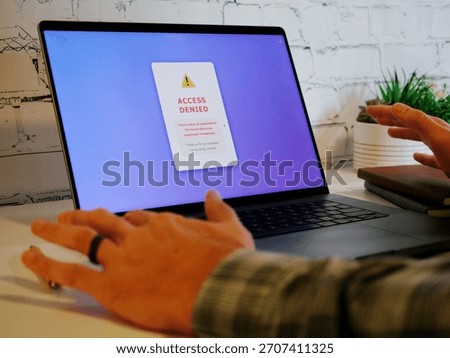 Remote Tech Worker Notified of Lay Off Via Computer Login Screen - Must Return All Equipment To Human Resources - Quiet Firing Layoffs Concept