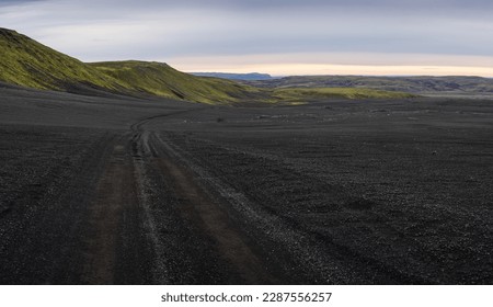 Remote valley in Iceland's highlands . - Powered by Shutterstock