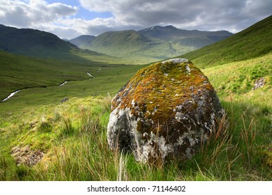 Remote view in the Scottish highlands, near Glen Affric.