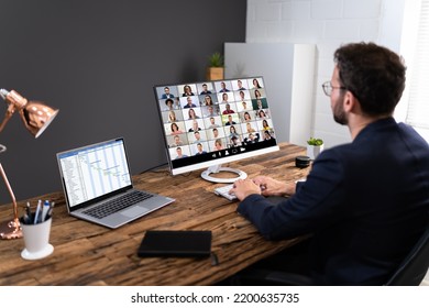 Remote Working Task. HR Video Call And Telecommuting Interview