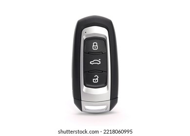 Remote-controlled car key isolated on white background - Shutterstock ID 2218060995