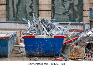 Removal Of Debris. Construction Waste. Building Demolition. Devastation Background