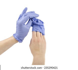 Removal Of Of Medical Gloves