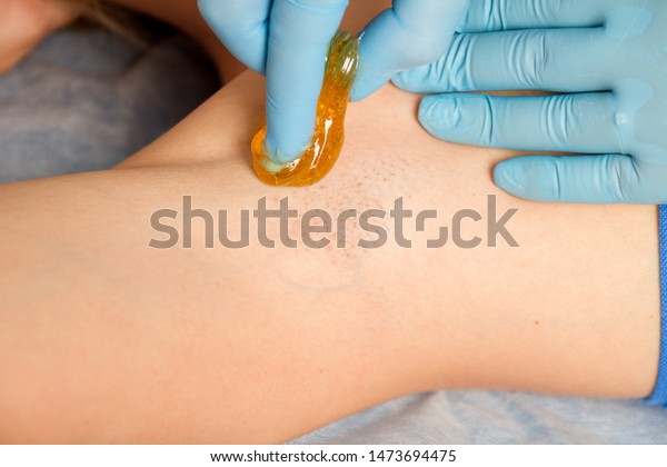 Removal Sugar Wax Hair Salon Master Stock Photo Edit Now 1473694475