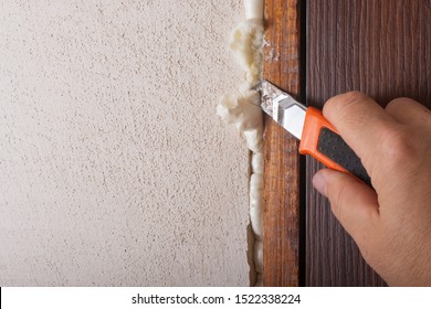 Remove Excess Polyurethane Foam With A Knife.