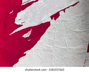 Removed Lacerated Jagged Street Paste Up Poster Paper Background 