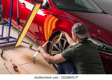 Removing Dents On A Car Body Without Painting. PDR.