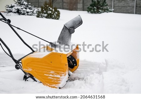 Removing of snow in yard