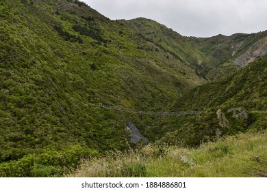 Remutaka Rail Trail Swing Bridge, New Zealand