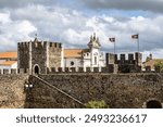 Renaissance Cathedral of St. James the Great at Beja, Portugal. Built in 1590, located in the old town square view from the Castle, Beja,